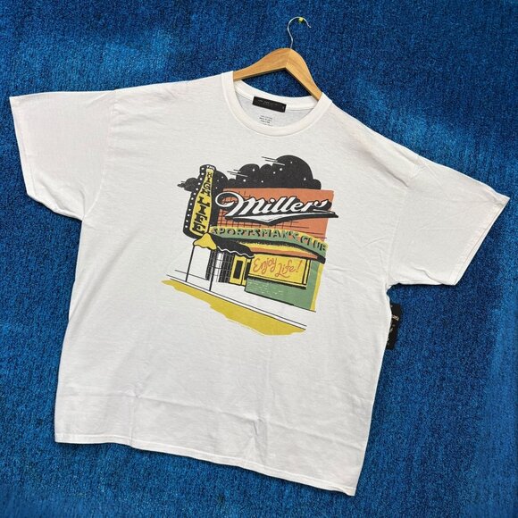 Miller High Life “Enjoy Life” Oversized Graphic Beer T-Shirt Size XXL - Picture 3 of 4